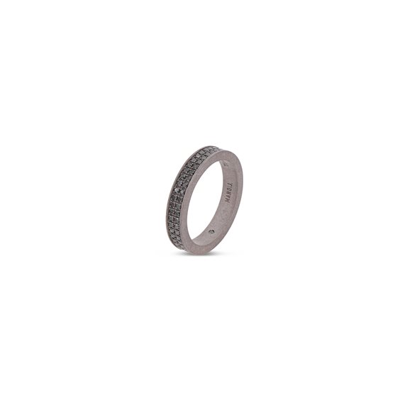 Ring Mano-J. Man in Titanium Diamante Black 1.07 Ct SOLANTBFAPAVE2F_21 - SOLANTBFAPAVE2F_21